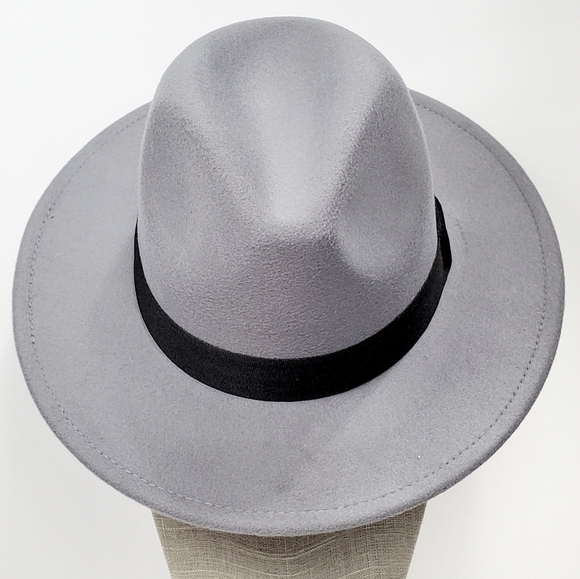 Gray Fedora Hat Classic, Fedora Mens, Fedora Womens, Vintage Style Hat Unisex - Picture 2 of 2